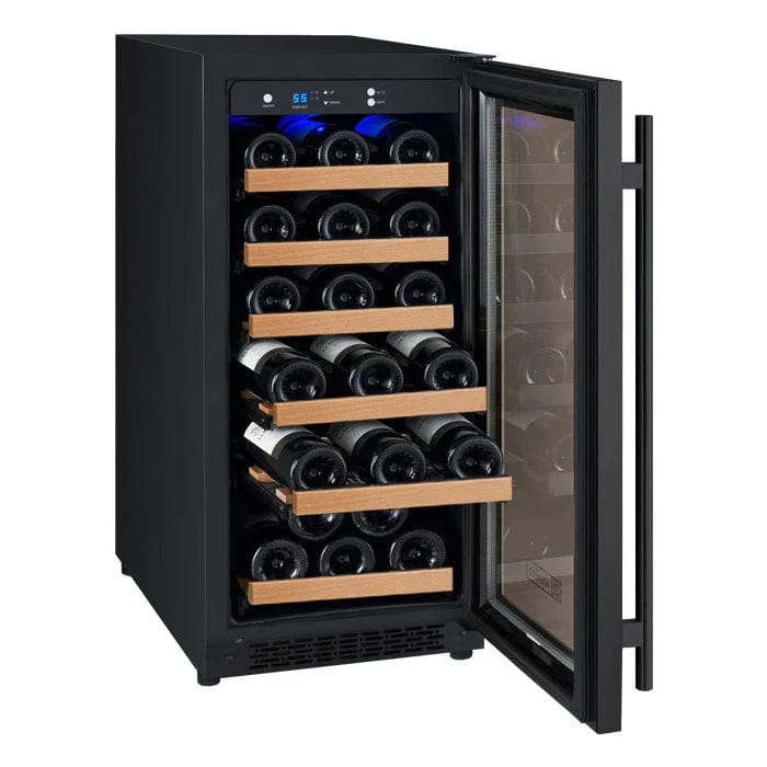 Allavino Residential 15" Wide FlexCount II Tru-Vino 30 Bottle Single Zone Black Wine Refrigerator VSWR30-1BR20