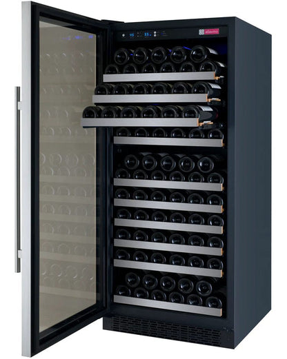 Allavino Residential 24" Wide FlexCount II Tru-Vino 128 Bottle Single Zone Stainless Steel Left Hinge Wine Refrigerator