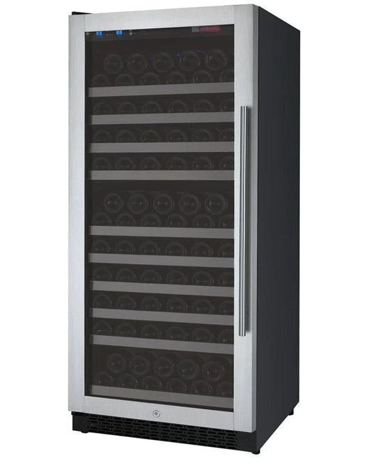 Allavino Residential 24" Wide FlexCount II Tru-Vino 128 Bottle Single Zone Stainless Steel Left Hinge Wine Refrigerator