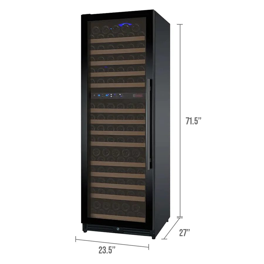 Allavino Residential 24" Wide FlexCount II Tru-Vino 172 Bottle Dual Zone Black Left Hinge Wine Refrigerator VSWR172-2BL20