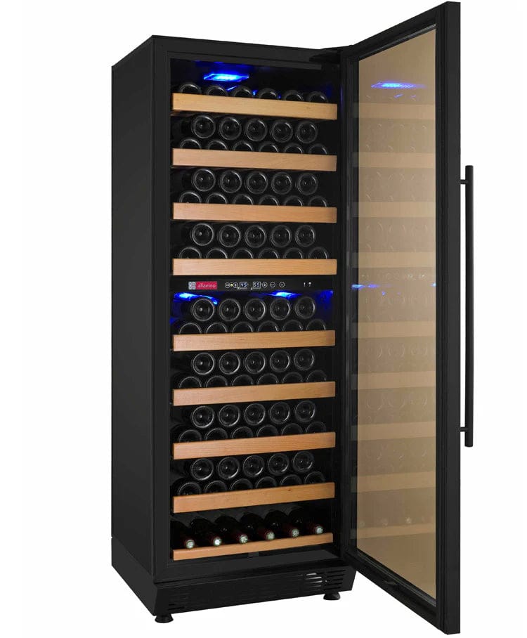 Allavino Residential 24" Wide Vite II Tru-Vino 99 Bottle Dual Zone Black Right Hinge Wine Refrigerator YHWR99-2BR20