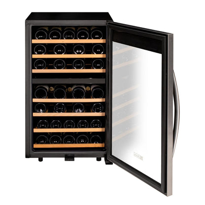 Allavino Residential Cascina Series 43 Bottle Dual Zone Freestanding Wine Refrigerator Cooler with Stainless Steel Door KWR43D-2SR