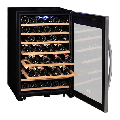 Allavino Residential Cascina Series 55 Bottle Single Zone Freestanding Wine Refrigerator Cooler with Stainless Steel Door KWR55S-1SR