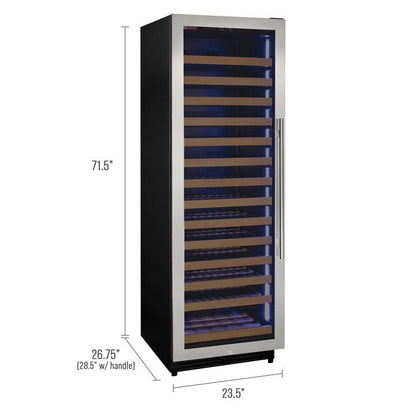 Allavino Residential Reserva Series 163 Bottle 71" Tall Single Zone Left Hinge Stainless Steel Wine Refrigerator