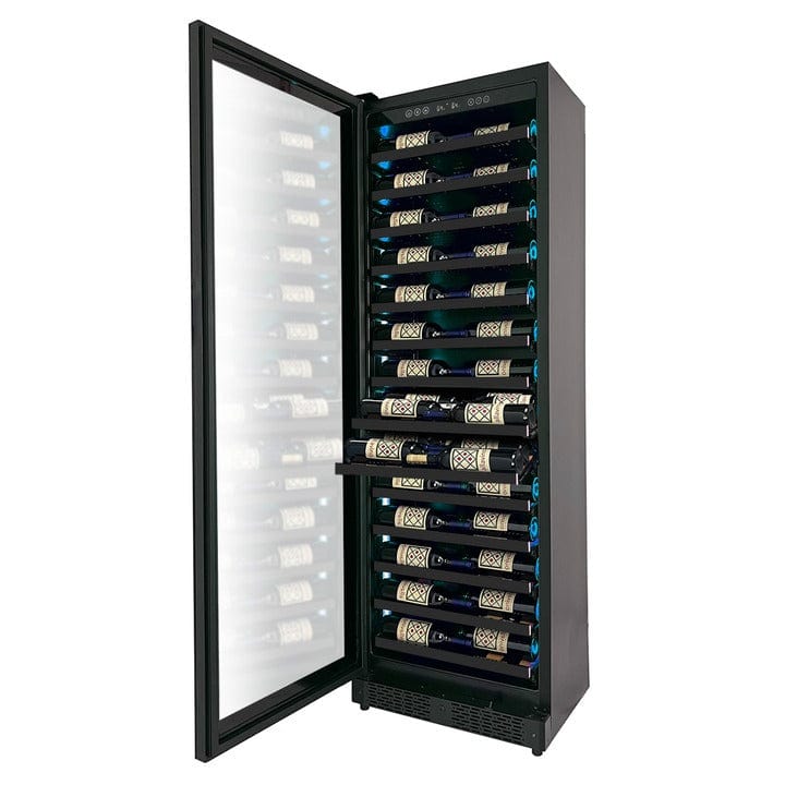 Allavino Residential Reserva Series 67 Bottle 71" Tall Single Zone Left Hinge Black Shallow Wine Refrigerator Console VSW6771S-1BL