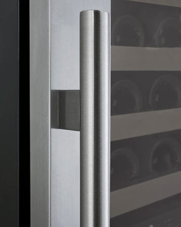 Allavino Residential Silver 24" Wide FlexCount II Tru-Vino 172 Bottle Dual Zone Stainless Steel Left Hinge Wine Refrigerator