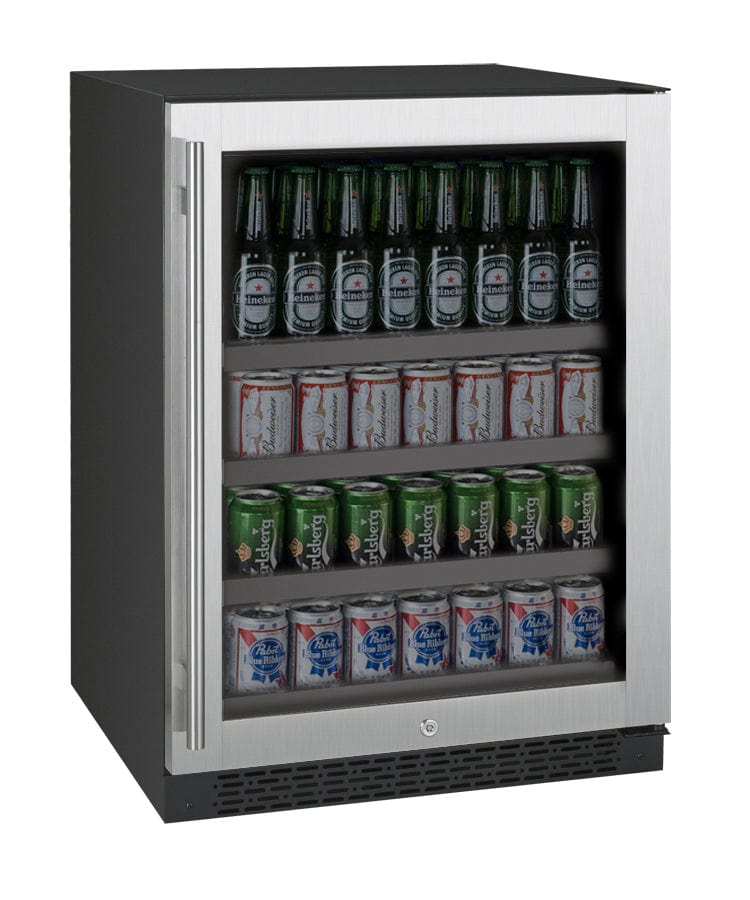 Allavino Residential Silver 24" Wide FlexCount II Tru-Vino Stainless Steel Right Hinge Beverage Center