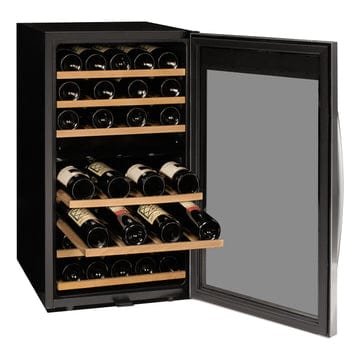 Allavino Residential Silver Cascina Series 43 Bottle Dual Zone Freestanding Wine Refrigerator Cooler with Stainless Steel Door