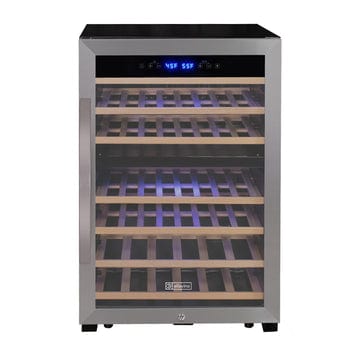 Allavino Residential Silver Cascina Series 47 Bottle Dual Zone Freestanding Wine Cooler Refrigerator with Stainless Steel Door