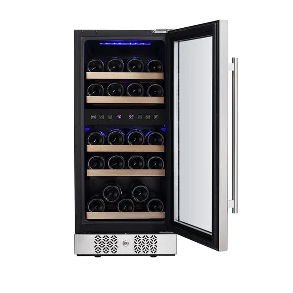 Empava Residential 15 Inch Dual Zone Small Wine Fridge WC02D