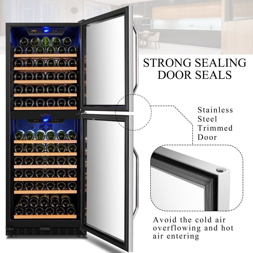 Lanbo Residential Lanbo 133 Bottle Dual Door Wine Cooler - LW133DD