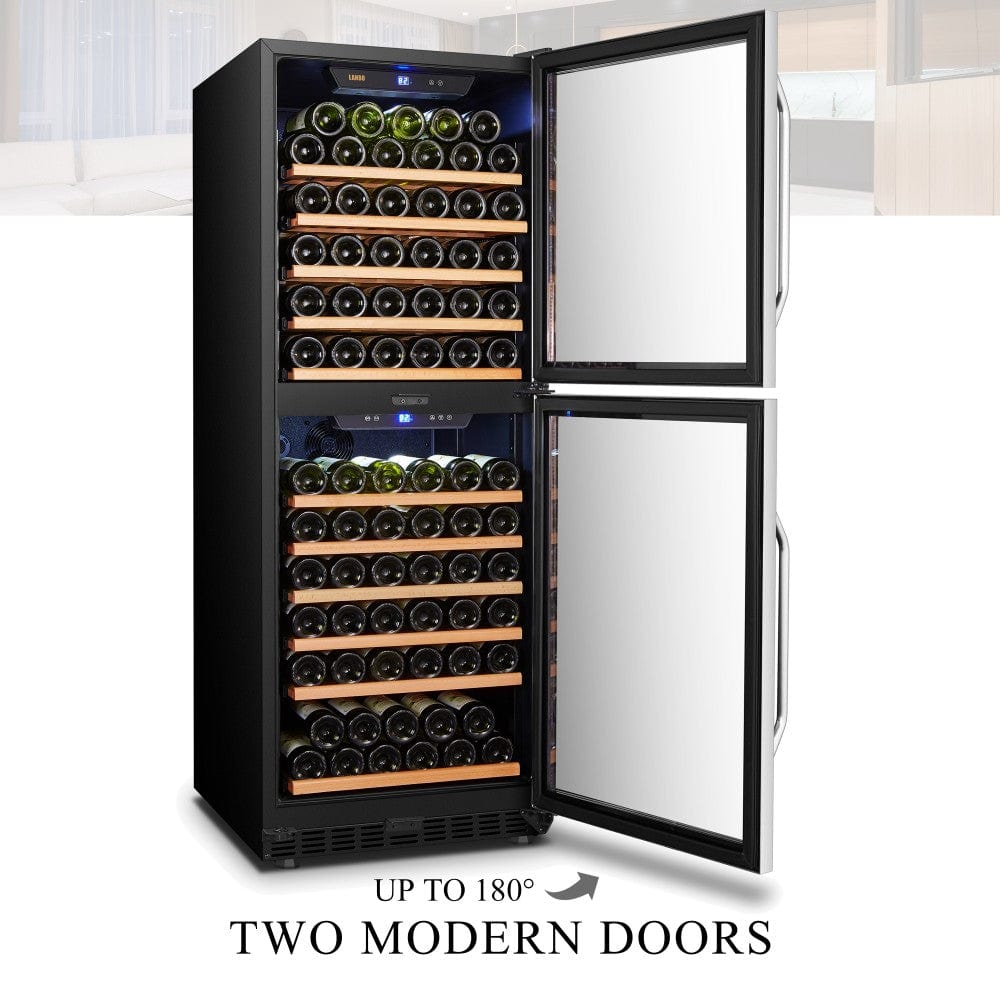 Lanbo Residential Lanbo 133 Bottle Dual Door Wine Cooler - LW133DD