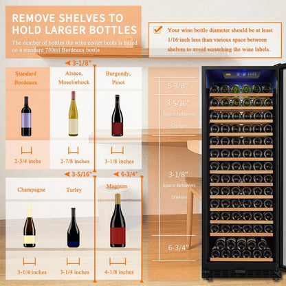 Lanbo Residential Lanbo 149 Bottle Single Zone Wine Cooler - LW155S