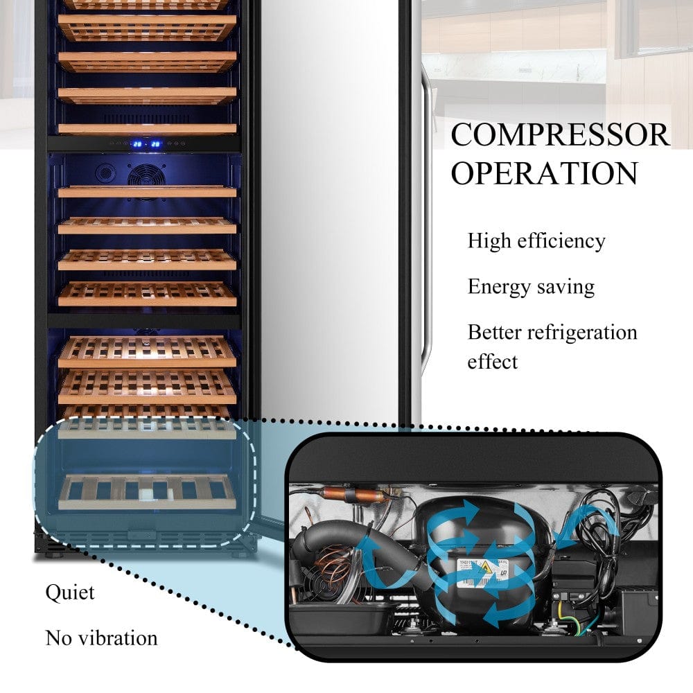 Lanbo Residential Lanbo 149 Bottle Triple Zone Wine Cooler - LW144T