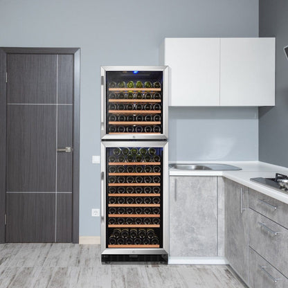 Lanbo Residential Lanbo 162 Bottle Dual Door Wine Cooler - LW162DD