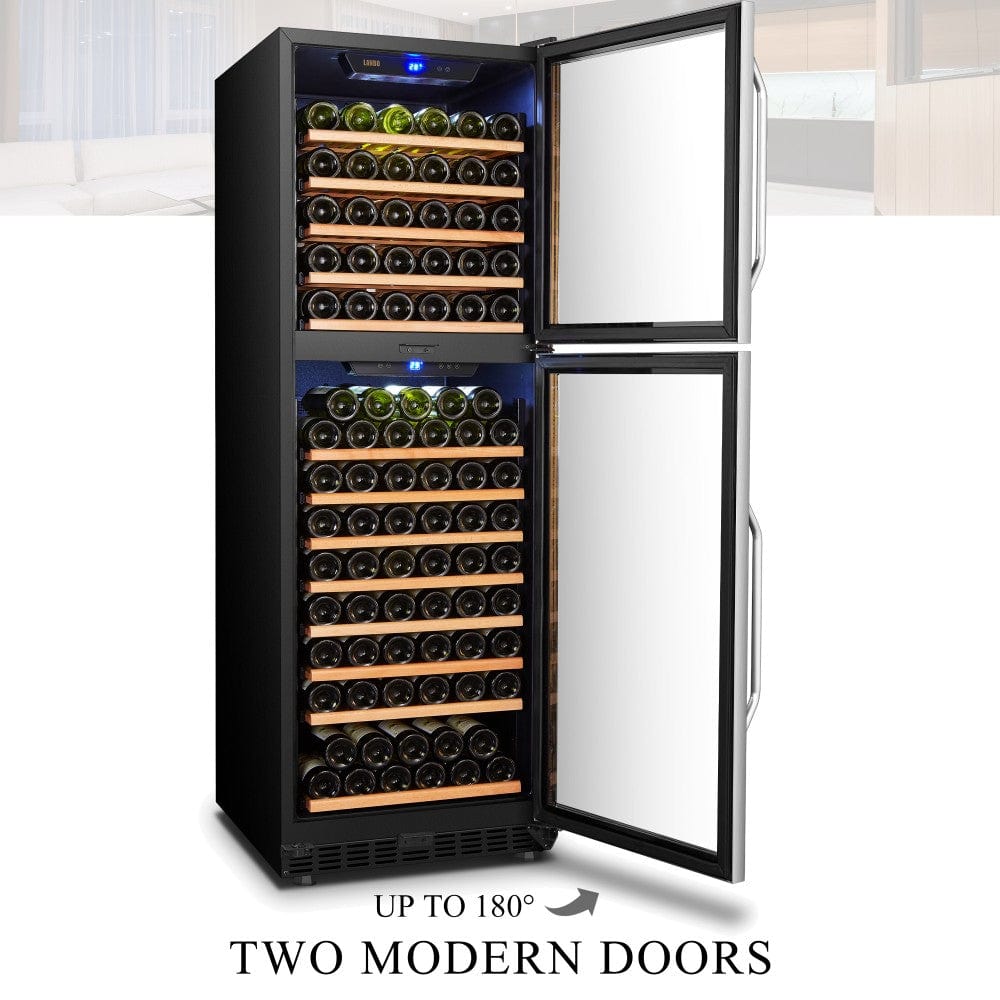 Lanbo Residential Lanbo 162 Bottle Dual Door Wine Cooler - LW162DD