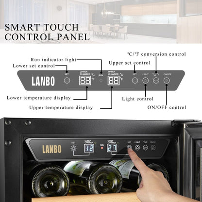 Lanbo Residential Lanbo 28 Bottle Dual Zone Wine Cooler - LW28D