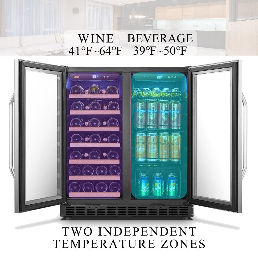 Lanbo Residential Lanbo 30 Inch Wine and Beverage Cooler - LW3370B