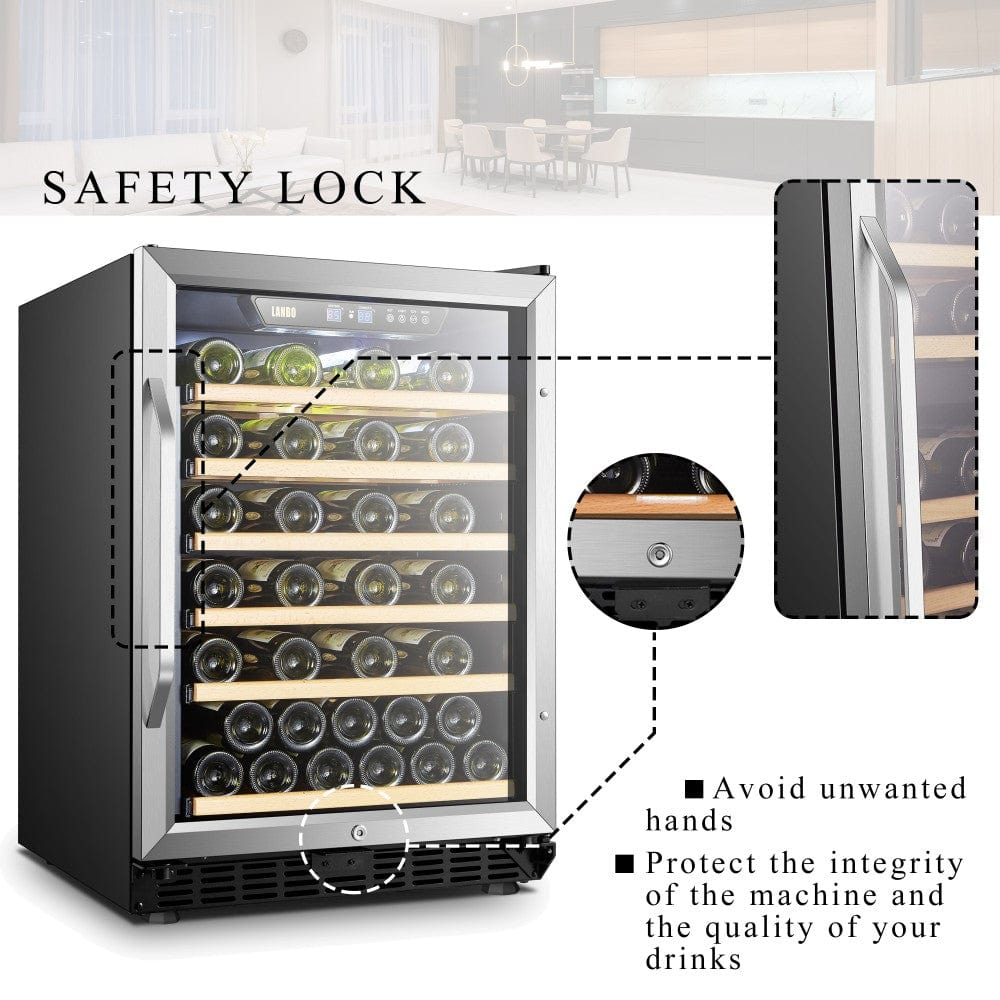 Lanbo Residential Lanbo 52 Bottle Single Zone Wine Cooler - LW52S