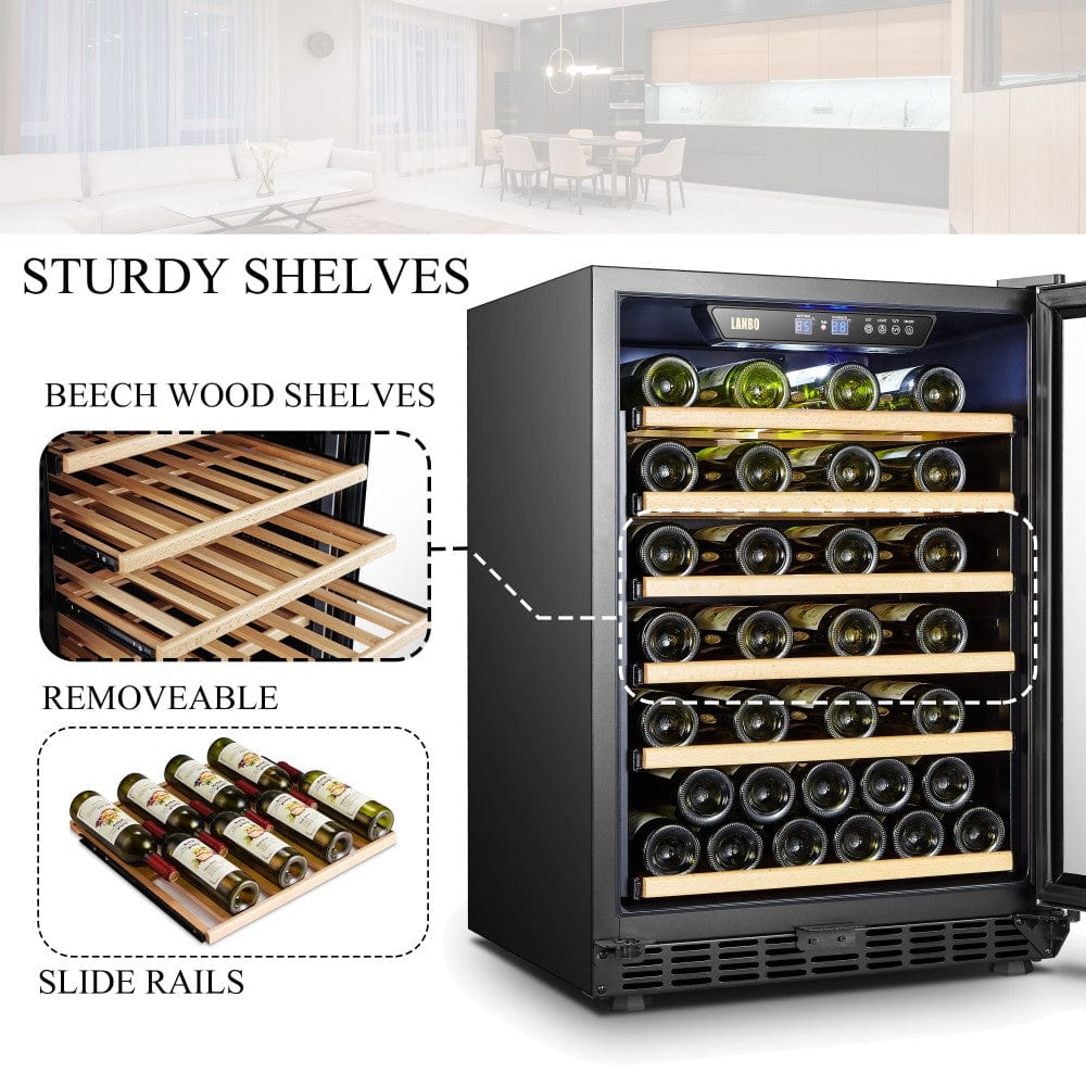 Lanbo Residential Lanbo 52 Bottle Single Zone Wine Cooler - LW52S