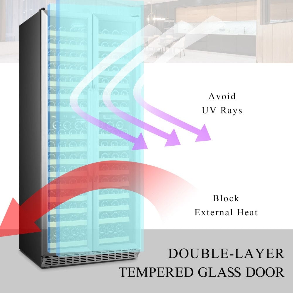 Lanbo Residential Lanbo Luxury 255 Bottles Dual Door Wine Cooler - LW328DD