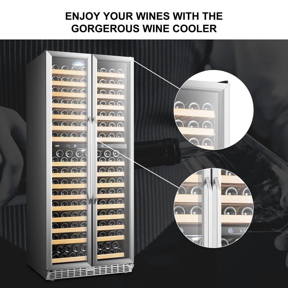 Lanbo Residential Lanbo Luxury 255 Bottles Dual Door Wine Cooler - LW328DD