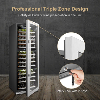 Lanbo Residential Lanbopro 143 Bottle Triple Zone Wine Cooler - LP168T