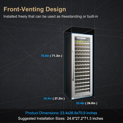 Lanbo Residential LanboPro 164 Bottle Single Zone Wine Cooler - LP168S