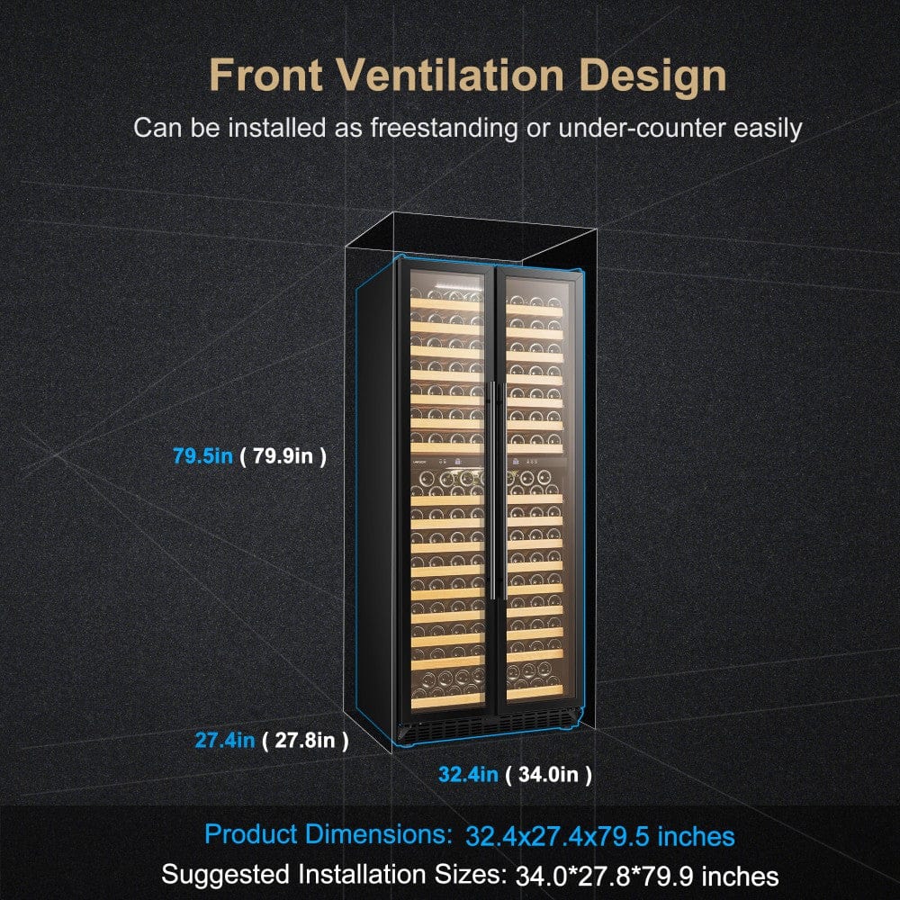 Lanbo Residential LanboPro 255 Bottle Dual Door Wine Cooler - LP328D