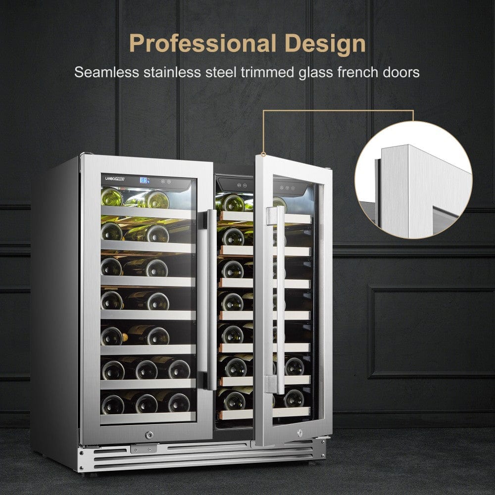 Lanbo Residential LanboPro 62 Bottle Dual Door Wine Cooler - LP66D